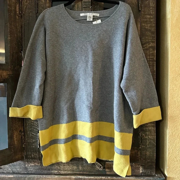 Max Studio Gray 3/4 Sleeve Sweater SIZE 2X - Picture 1 of 6